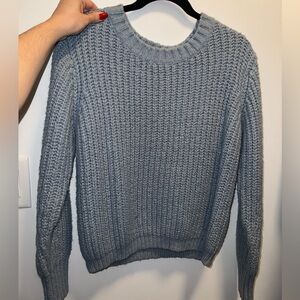 Cozy Light Blue Chunky Knit Sweater - Women